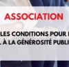 conditions appel à la générosité publique