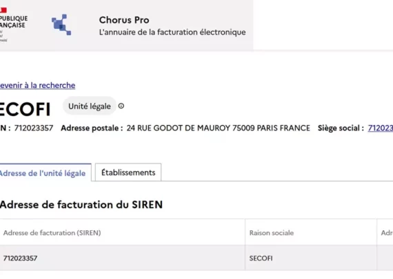adresse facturation électronique